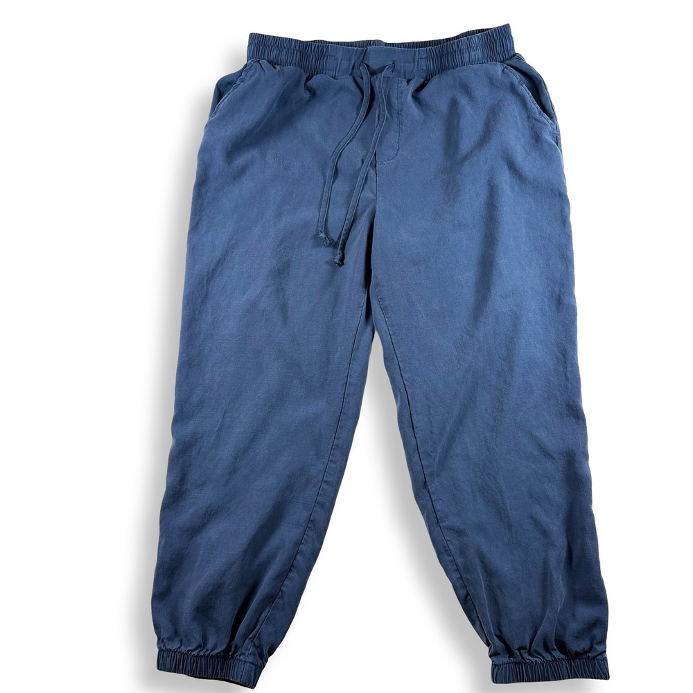 Philosophy Republic Clothing Petite Blue Tencel Lyocell Jogger Pants PL Navy